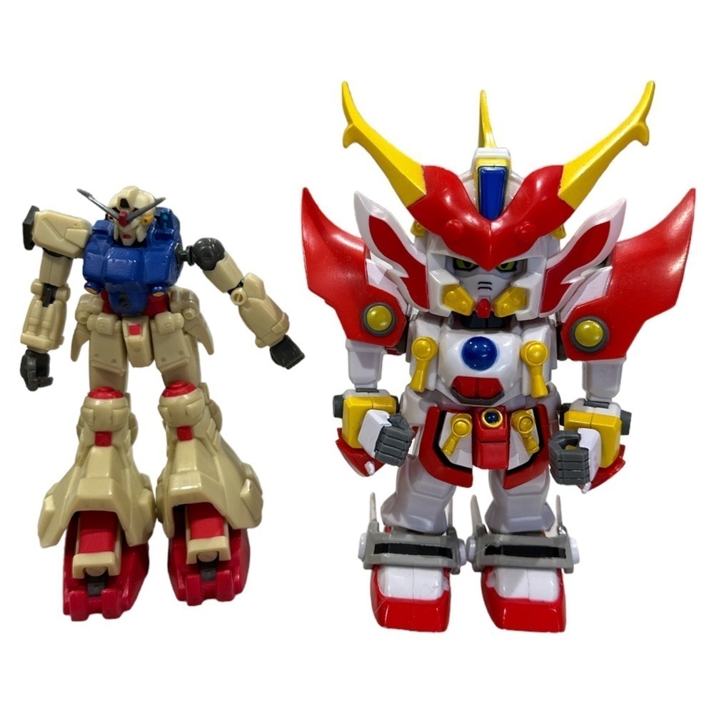 2003 Shining Gundam 5" Bandai SD Superior Defender & 1999 7.5" GP-02 Mobile Suit